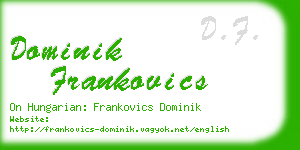 dominik frankovics business card